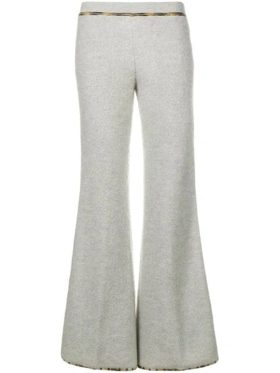 Shop Missoni Fleece Flared Trousers - Grey