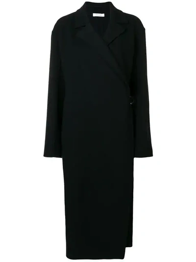 Shop Jil Sander Wrap Long Coat In Blue