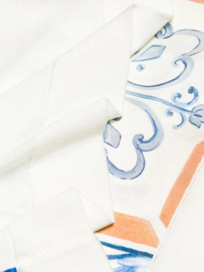 Shop Dolce & Gabbana Majolica Print Top In White