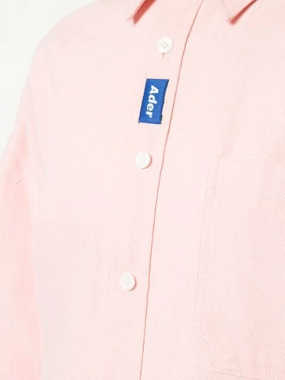 Shop Ader Error Oversized Oxford Shirt In Pink