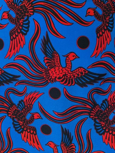 Shop Kenzo Bird Print Skirt In Blue