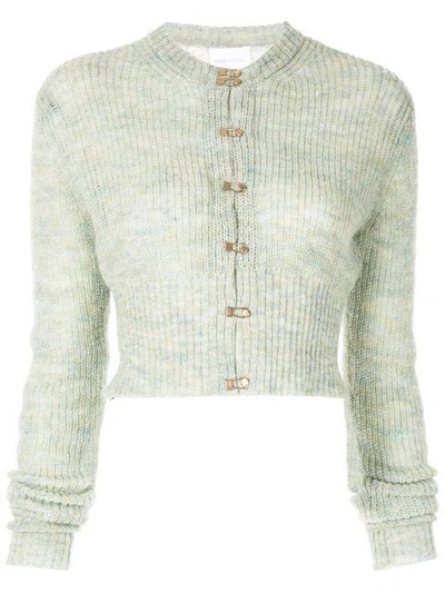 Shop Alice Mccall Cropped Cardigan In Green