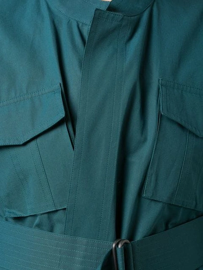 Shop Maison Rabih Kayrouz Belted Jacket In Blue