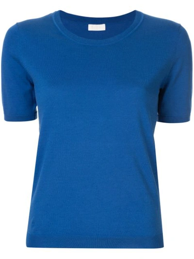 Shop Ballsey Knitted Scoop Neck Top - Blue