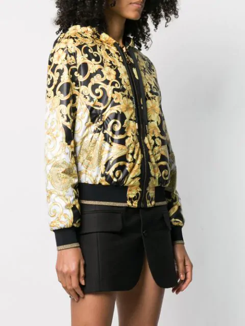 Reversible Satin Bomber Jacket in Black Reversible Satin Bomber Jacket in Black