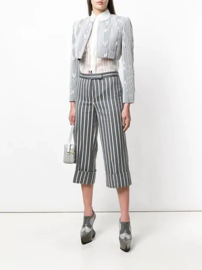 Shop Thom Browne Cardigan Mit Perlen In Grey