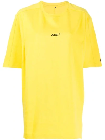 Shop Ader Error Oversized T-shirt - Yellow