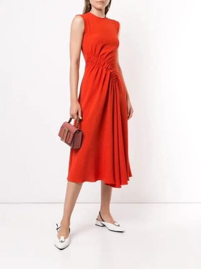 Shop Edeline Lee Pina Midi Dress In Red