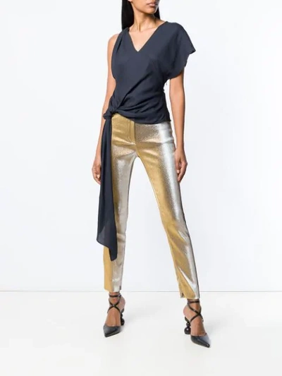 Shop Dolce & Gabbana Skinny Trousers In Gold
