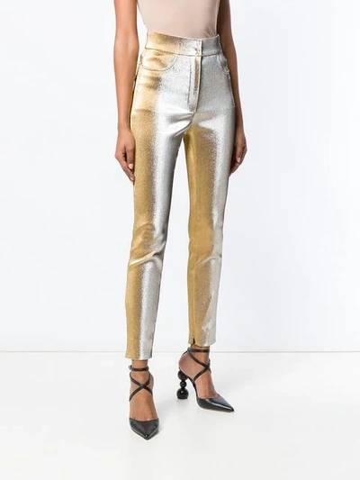 Shop Dolce & Gabbana Skinny Trousers In Gold