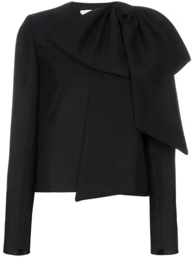 Shop Givenchy Oversized Bow Top In 001 Black