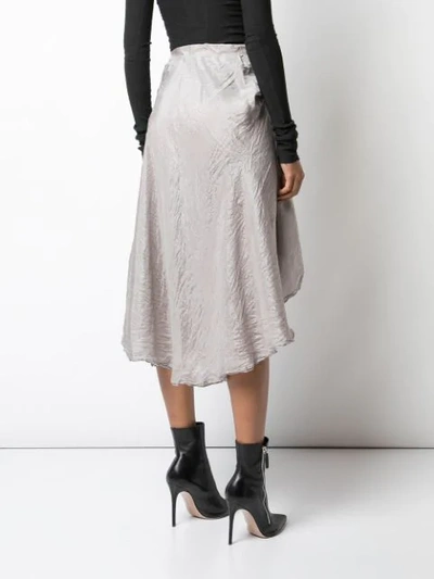 Shop Marc Le Bihan Asymmetric Hem Skirt In Grey
