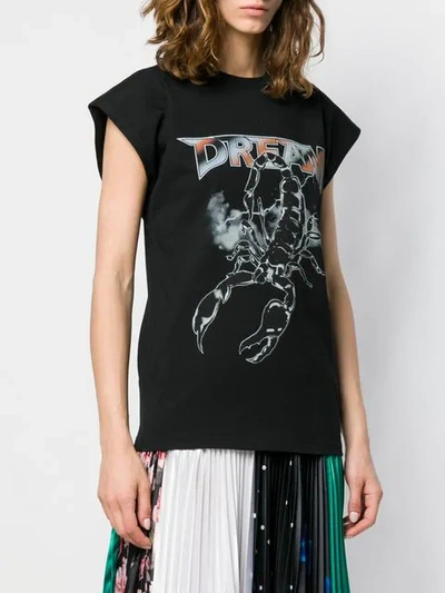 MSGM 蝎子图案印花T恤 - 黑色