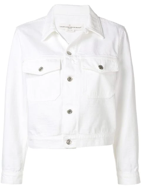 short white denim jacket