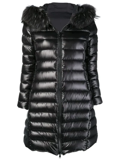 Shop Tatras Zipped Padded Coat In Black