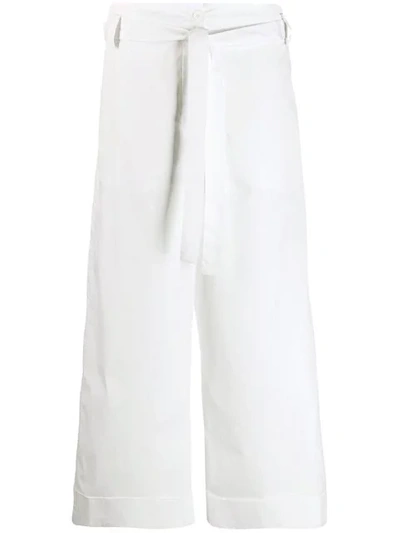 Shop Nehera Porri Poplin Wide-leg Trousers In White