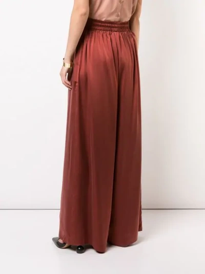 Shop Zimmermann Elasticated Waist Trousers In Red