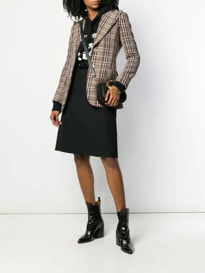 GUCCI GG BELT PENCIL SKIRT - 黑色