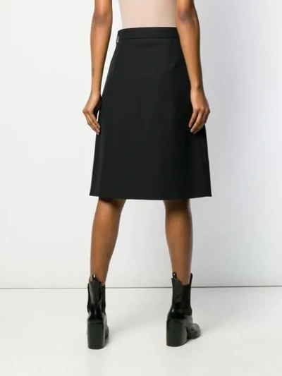 Shop Gucci Gg Belt Pencil Skirt In 1000 Black