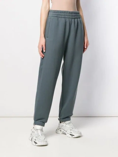 Shop Alexander Wang Logo Track Pants In 480 Asphalt