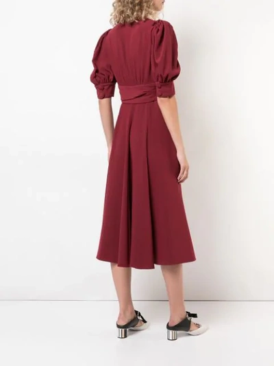 Shop Proenza Schouler Volume Sleeve Dress In Red