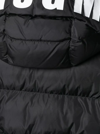 Shop Msgm Oversized Padded Coat In Black