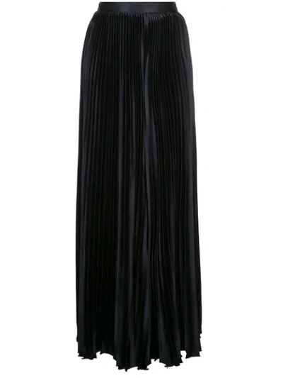 Shop Amur Pleated Palazzo Trousers - Blue