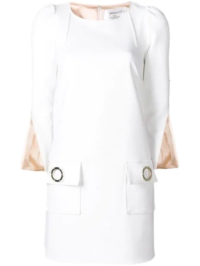 Shop Elisabetta Franchi Loose Fitted Dress - White