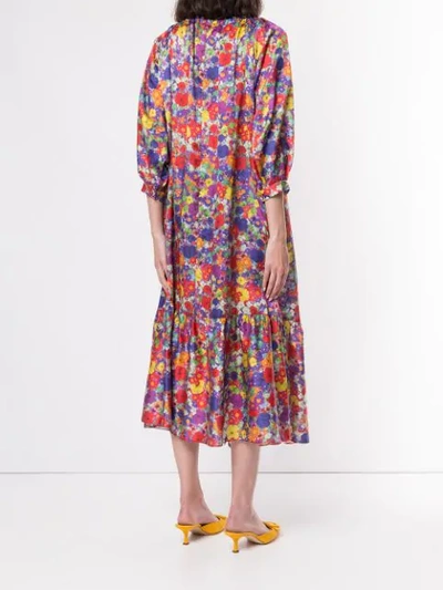 Shop Borgo De Nor Natalia Floral Dress In Multicolour