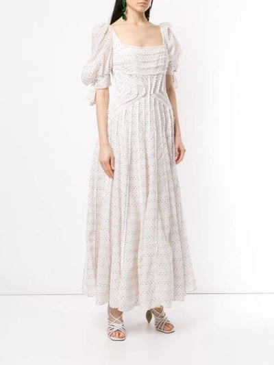 Shop Rachel Gilbert Loni Puff Sleeve Dress In White