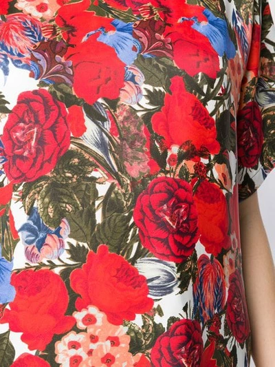 Shop Marni Floral Print Top In Red