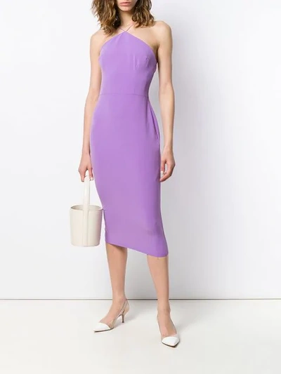 Shop Alex Perry Spaghetti Strap Dress In Purple