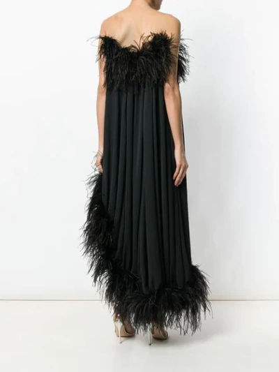 Shop Saint Laurent Off-the-shoulder Dress In Black