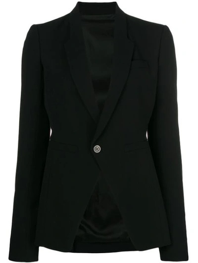 Shop Rick Owens Classic Fitted Blazer - Black