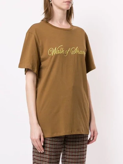 Shop Walk Of Shame Logo Print T In Brown