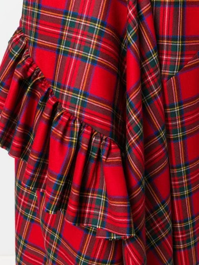 Shop Preen By Thornton Bregazzi Morgan Tartan Asymmetric Skirt In Multicolour