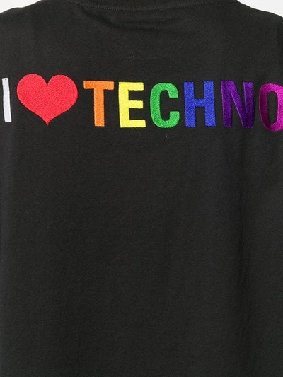 Shop Balenciaga I Love Techno T-shirt In Black