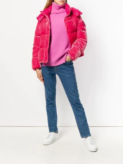 Shop Moncler Caille Padded Jacket In Pink