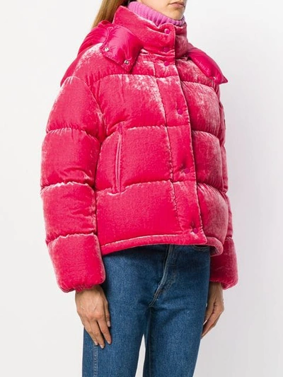 Shop Moncler Caille Padded Jacket In Pink