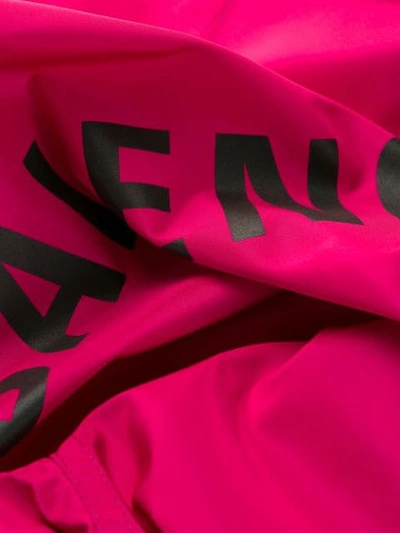 Shop Balenciaga Hooded Windbreaker In Pink