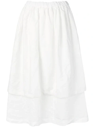 COMME DES GARÇONS COMME DES GARÇONS 中长层搭半身裙 - 白色
