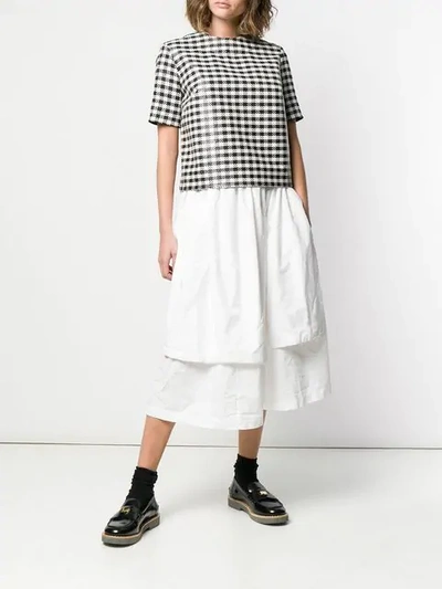 Shop Comme Des Garçons Comme Des Garçons Layered Midi Skirt In White
