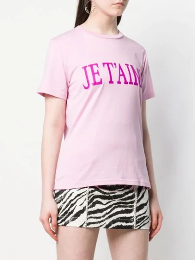 Shop Alberta Ferretti 'je T'aime' Printed T In Pink
