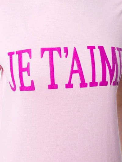 Shop Alberta Ferretti 'je T'aime' Printed T In Pink