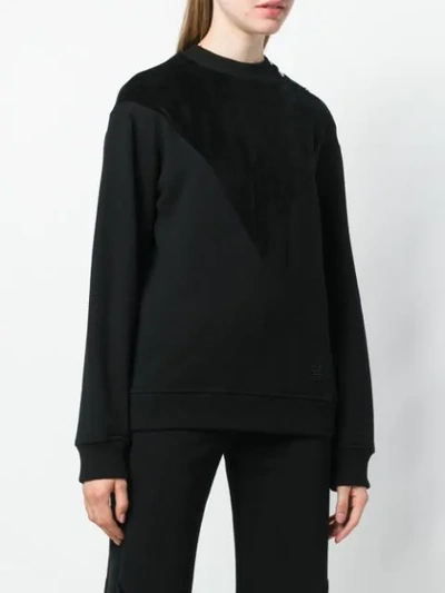 Shop Givenchy Buttoned Shoulder Sweater In Black