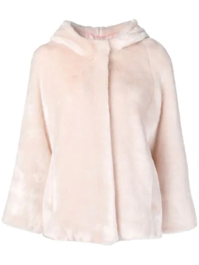 Shop Tagliatore Soft Faux Fur Coat - Neutrals