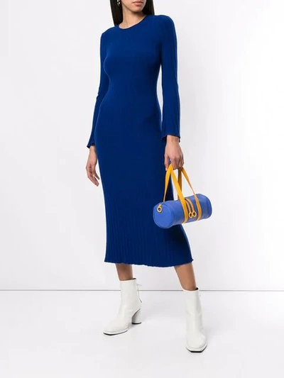 Shop Simon Miller Ribbed Knit Dress In Blue