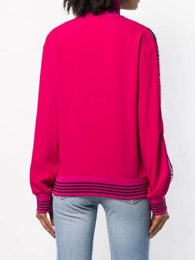 Shop Dolce & Gabbana Logo Stripe Track Jacket In Pink