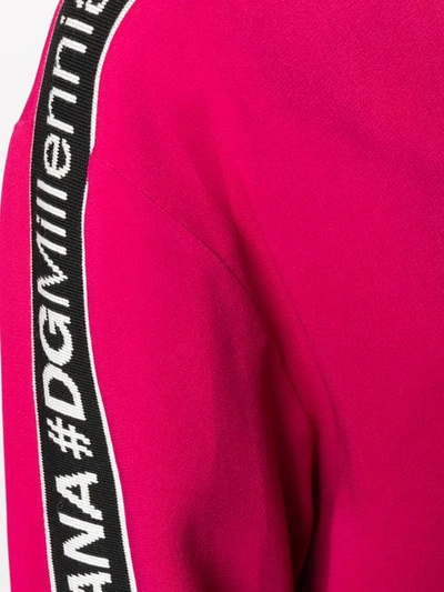 Shop Dolce & Gabbana Logo Stripe Track Jacket In Pink