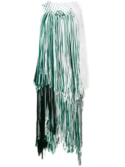 Shop Calvin Klein 205w39nyc Pom Pom Dress In Green